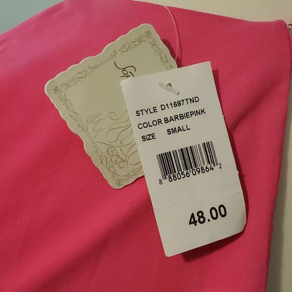 Soprano New With Tags Pink A-Line Sleeveless Mini Dress - Picture 4 of 5